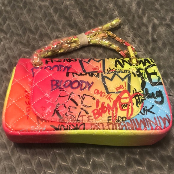 Colorful Graffiti Crossbody Purse (Red Yellow Green) - Picture 8 of 8